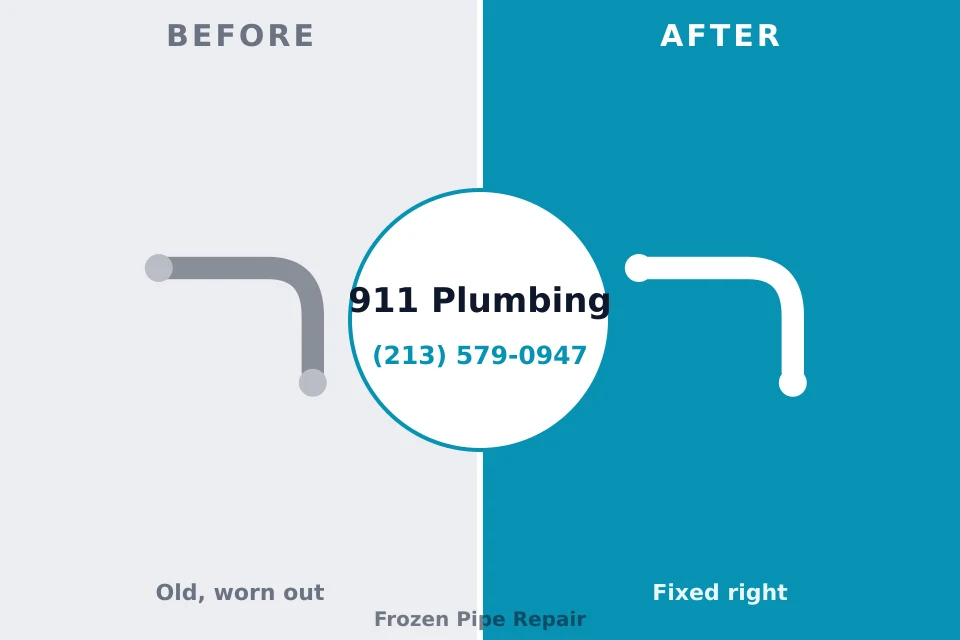 Before and after: plumbing company Pendleton, IN